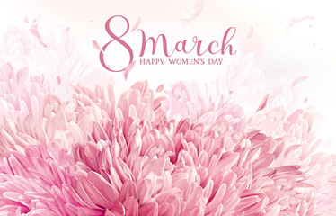 8 March flower greeting card - 188410611