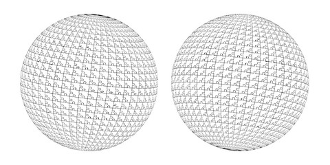 Vector.3d puzzle ball. Eps 10.