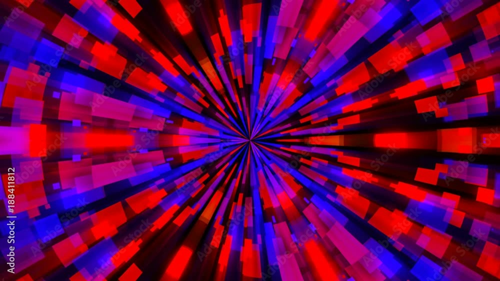Poster abstract background with technology kaleidoscope. seamless loop