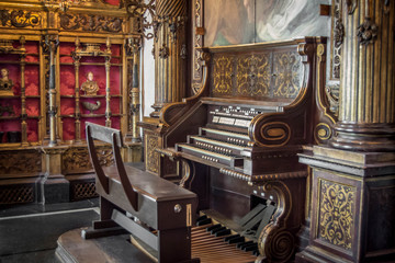 Old wooden organ