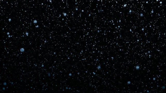 Schneefall Schwarze Hintergrund CGI