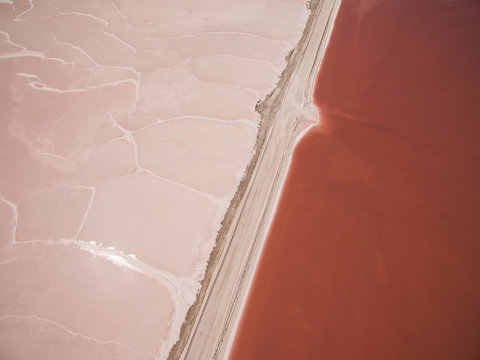 High Angle View Of Salt Flats