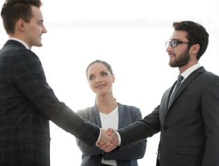 reliable handshake of business people