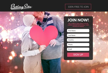 Subscription form on dating site 