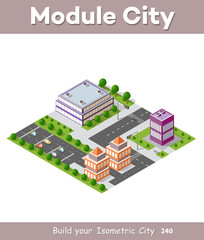 Isometric urban skyscraper
