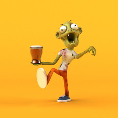Fun zombie - 3D Illustration