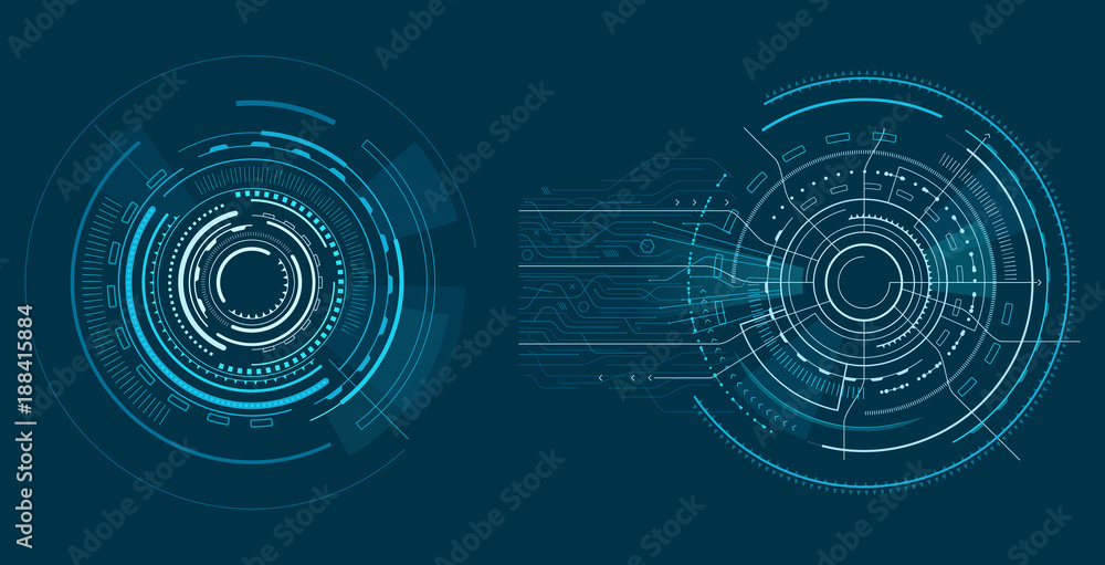 Poster interface patterns with lots of shapes banner