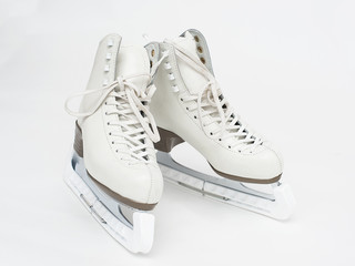 Skates in a cover on a white isolated background
