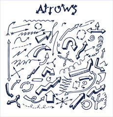 Lot of Pretty Arrows Sketches Vector Illustration