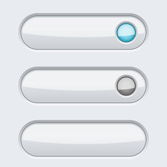 White oval buttons. Normal and Active