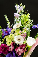 nice bouquet on black background