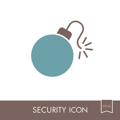 Bomb with lit fuse icon