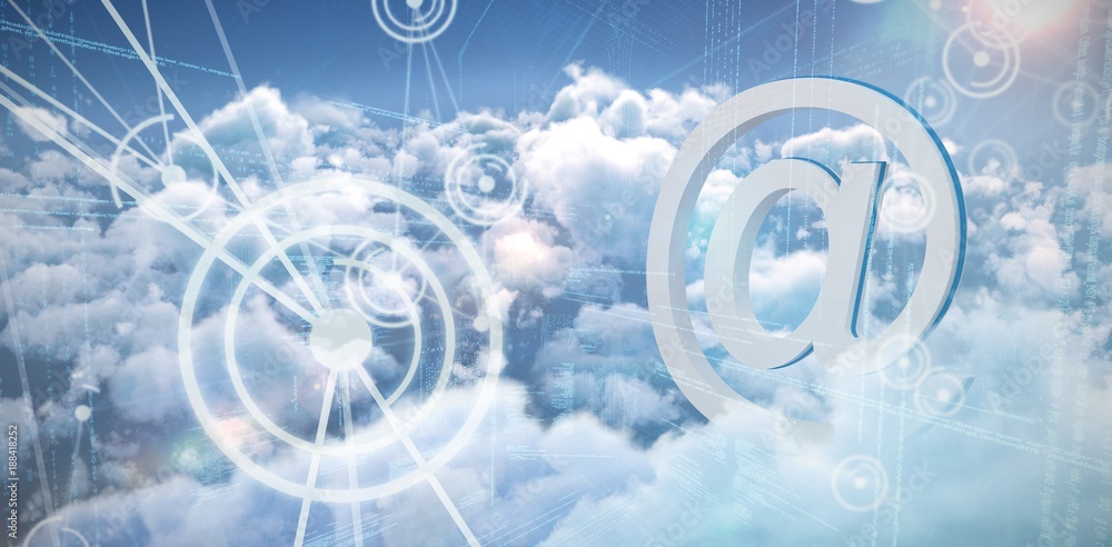 Poster composite image of at e-mail symbol