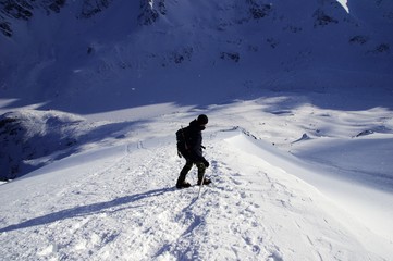 The Tatra man on the slope