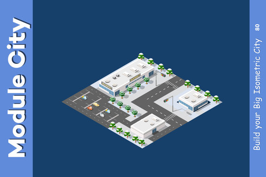 Isometric of the modern city