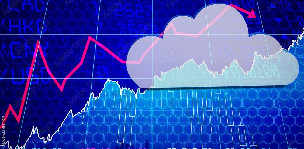 Aufkleber composite image of cloud computing symbol