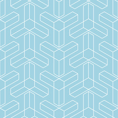 Navy blue and white geometric seamless pattern