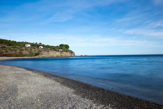 Beach on the coast of Colera, Girona