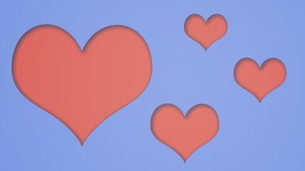Obraz na płótnie Canvas illustrate of background shape heart for valentine's day