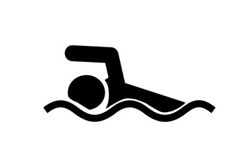 swim icon symbol swimming isolated on white background
