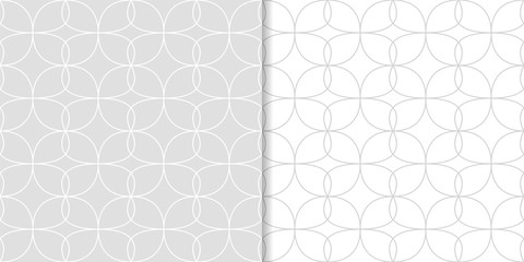 Light gray geometric seamless patterns