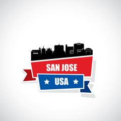 San Jose ribbon banner