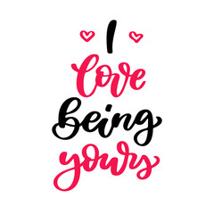 Valentine s Day vector lettering . Isolated handwriting calligra
