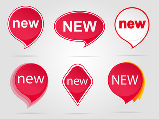 New red sticker set