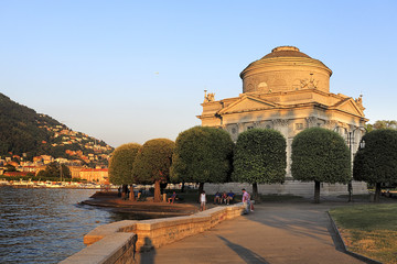 Italy, Lombardy, Milan - 2012/07/08: Italy - Lombardy - Como - Alessandro Volta museum  by the lake...