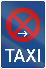 German road sign - Taxi rank - No Stopping