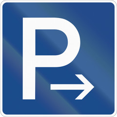 German road sign - End of parking site