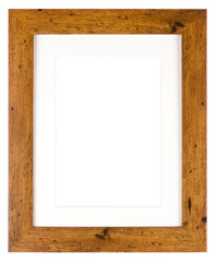 Fototapeta premium Empty picture frame in a wood grain moulding