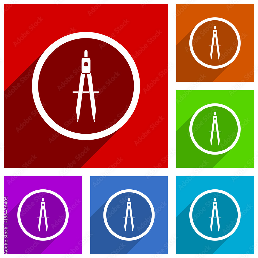 Poster Design vector icons. Flat design colorful illustrations for web designers and mobile applications in eps 10