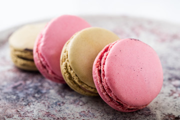 Pink  and green Macarons