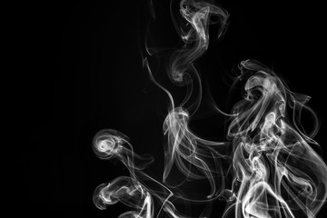  smoke on a black background
