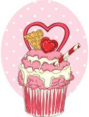Valentine Day Cupcake