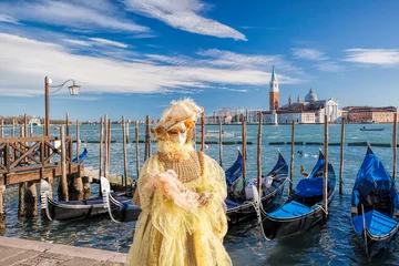 Fotobehang Famous Carnival in Venice, Italy © Tomas Marek
