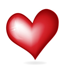 Red heart symbol vector icon