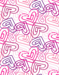 Fototapeta premium Hand drawn doodle illustration - Happy Valentines Day. Love you