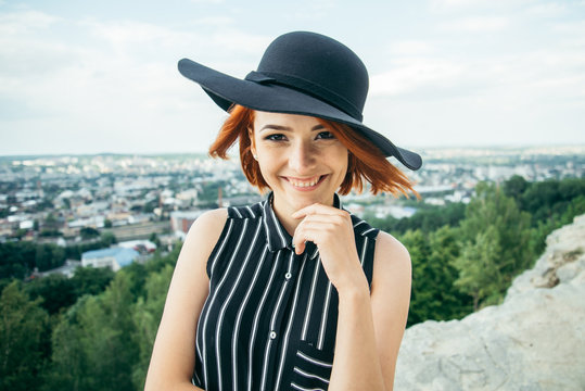 portrait of young ginger woman
