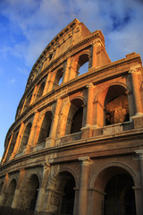 Fototapeta premium Rome: the Colosseum at sunset. 