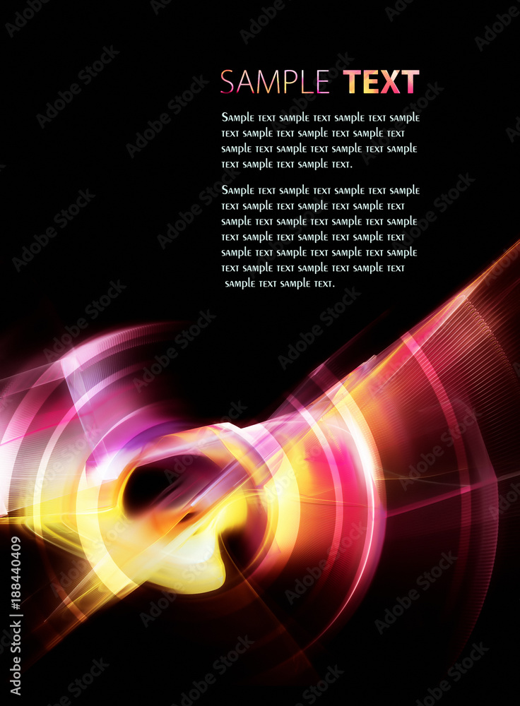 Poster Template with bright tech abstraction