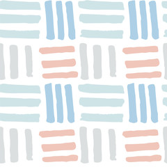 Obraz premium Cute Hand Drawn Bricks Seamless Pattern made in Vector. Pastel colors. Artistic backdrop for wallpaper, textile, wrapping, gift paper, blog, etc.