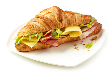 croissant with ham and cheese