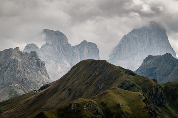 Typical mountain landscape in the Dolomites in Italy