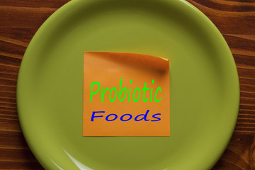 Probiotic Foods written on a note