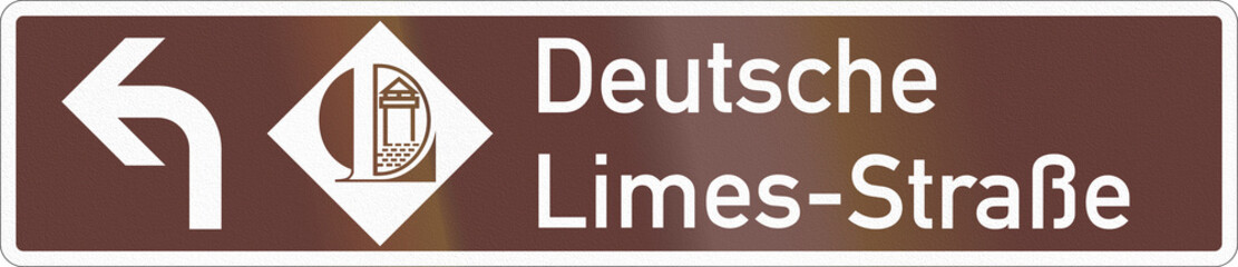 German road sign about the German Limes Road