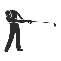 Golf player silhouette