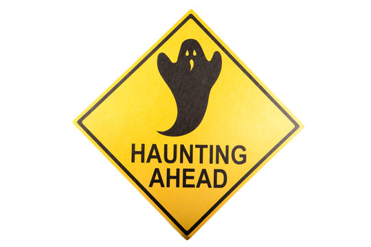 A haunting sign for the Halloween holiday
