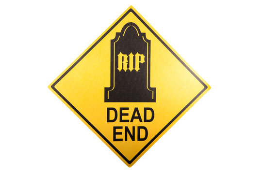 A dead end sign for the Halloween holiday